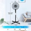 Ipower Simple Deluxe Commercial Stand Fan, 16 inch HIFANXSTAND16